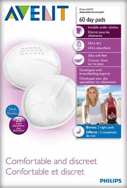Одноразовые вкладыши для бюстгальтера дневные Philips AVENT, 60 шт.