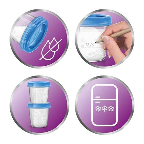 Чашки для хранения молока Philips AVENT, 10 шт.