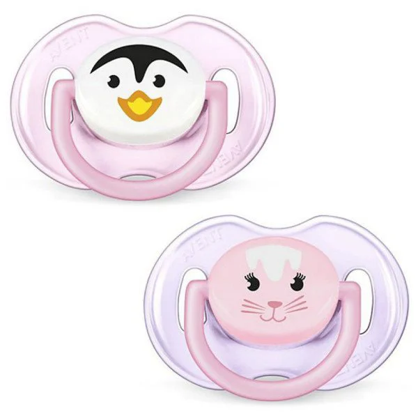 Пустышки ортодонтические Philips AVENT Animals (0-6 мес.), 2 шт. foto