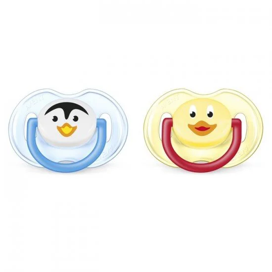 Пустышки ортодонтические Philips AVENT Animals (0-6 мес.), 2 шт. foto