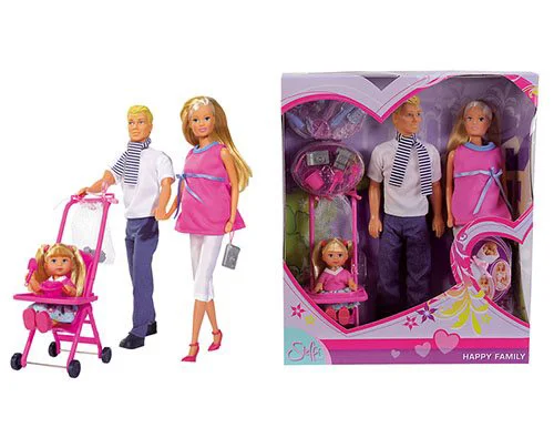 Set de jucarie Simba Steffi, Familie fericita, 30 cm foto