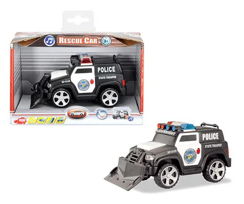 Masina Dickie Police Rescue Car cu sunet si lumina, 15 cm foto