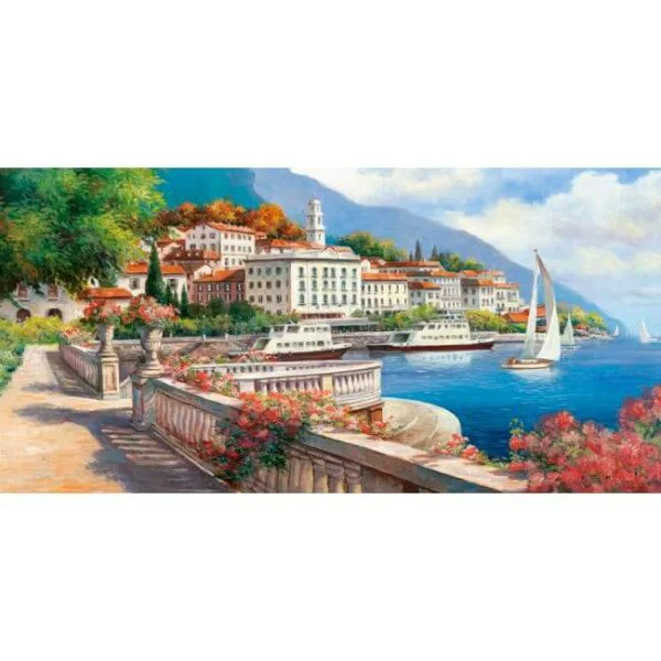 Puzzle Castorland Idyllic Landscape of the Lake Como, 4000 piese foto