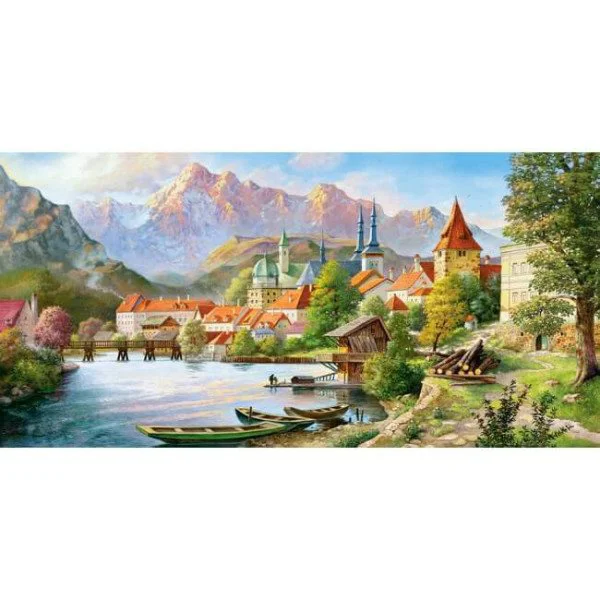 Puzzle Castorland Town in the Mountain's Shadow, 4000 piese foto