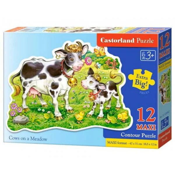 Puzzle Castorland Cows on a Meadow, 12 piese foto