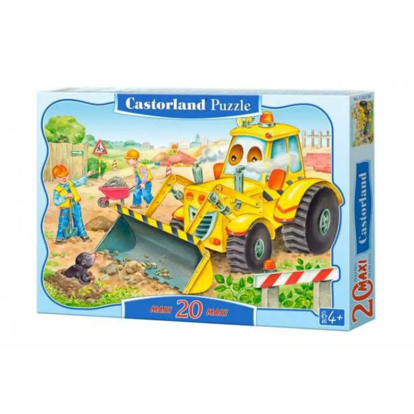 Puzzle Castorland Bulldozer in Action, 20 MAXI piese foto