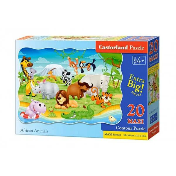 Puzzle Castorland African Animals, 20 piese foto