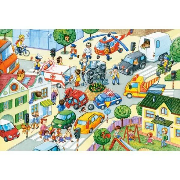 Puzzle Castorland Road Collision, 40 piese foto