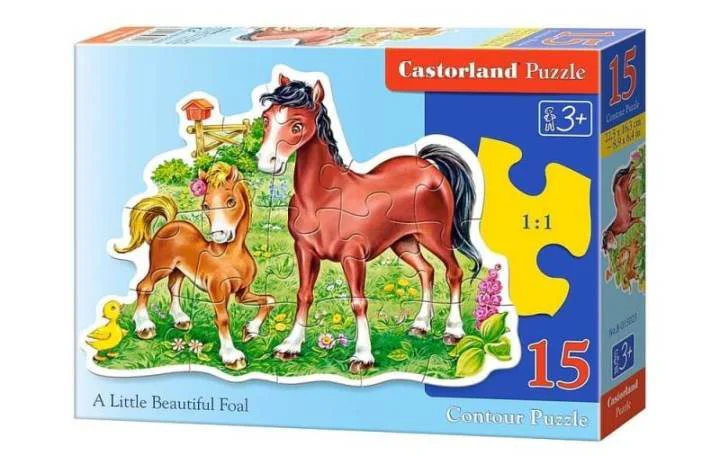 Puzzle Castorland A Little Beautiful Foal, 15 MIDI piese foto