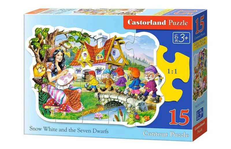 Puzzle Castorland Snow White and the Seven Dwarfs, 15 MIDI piese foto