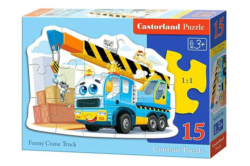 Puzzle Castorland Funny Crane Truck, 15 MIDI piese foto