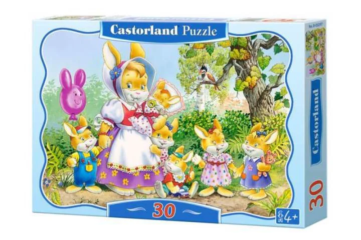 Puzzle Castorland Familia de iepurasi, 30 MIDI piese foto