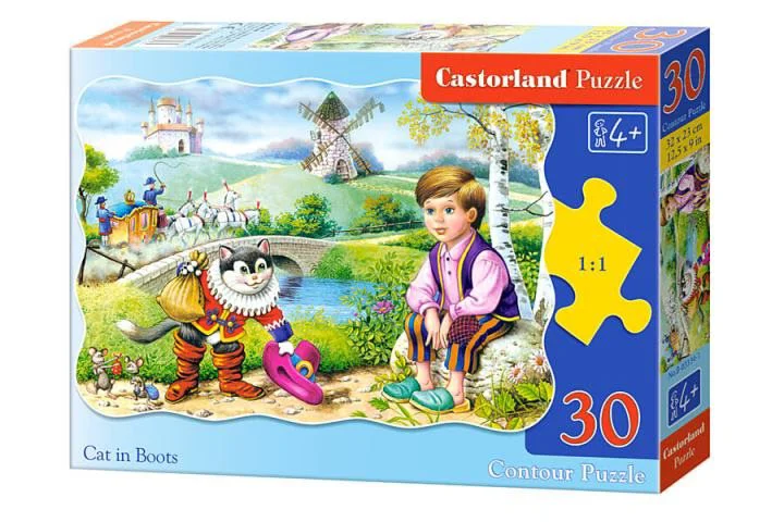 Puzzle Castorland Motanul incaltat, 30 MIDI piese foto