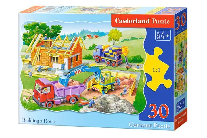 Puzzle Castorland Building a house, 30 MIDI piese foto