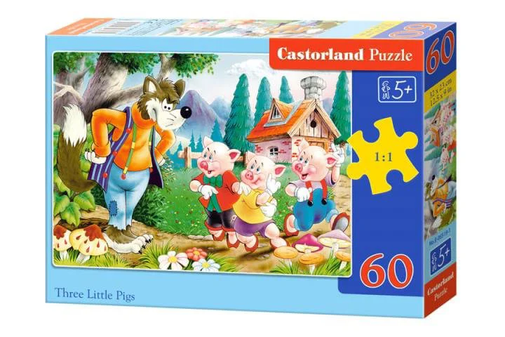 Puzzle Castorland Three Little Pigs, 60 MIDI piese foto