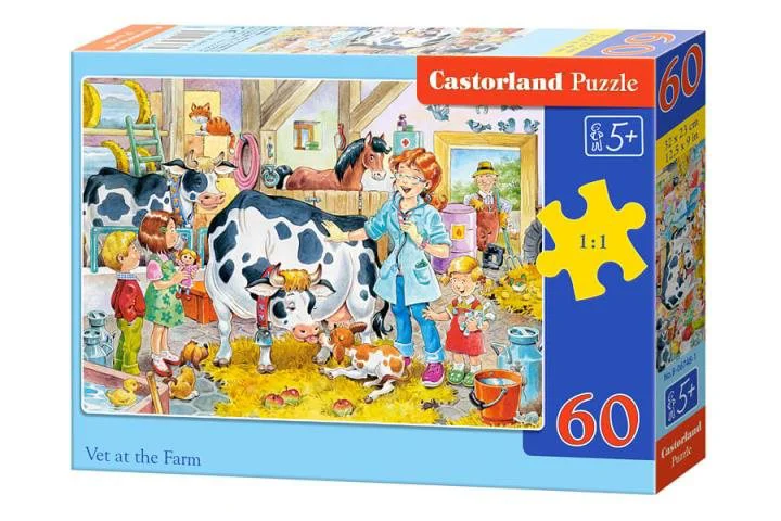 Puzzle Castorland Vet at the Farm, 60 MIDI piese foto
