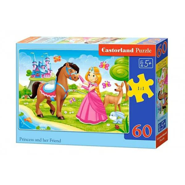 Puzzle Castorland Princess and her Friend, 60 MIDI piese foto