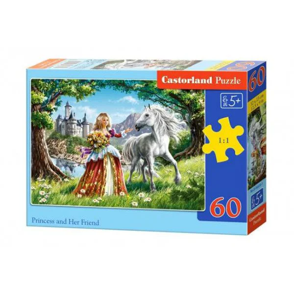 Puzzle Castorland Princess and Her Friend, 60 MIDI piese foto