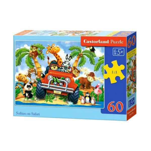 Puzzle Castorland Softies on Safari, 60 MIDI piese foto