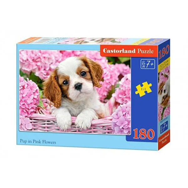Puzzle Castorland Pup in Punk Flowers, 180 MIDI piese foto