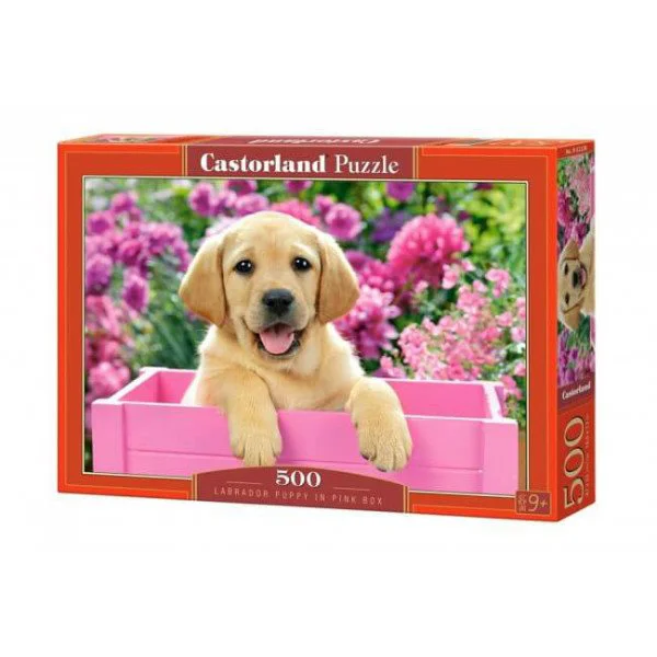 Puzzle Castorland Labrador Puppy in Pink Box, 500 piese foto