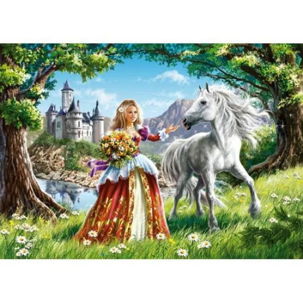 Puzzle Castorland Charming Princess, 2 in 1 (70+120 piese) foto