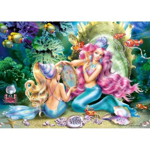 Puzzle Castorland Beautiful Mermaids, 2 in 1 (165+300 piese) foto