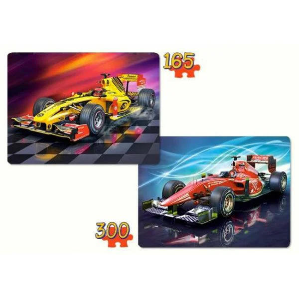 Puzzle Castorland Racing Cars, 2 in 1 (165+300 piese) foto