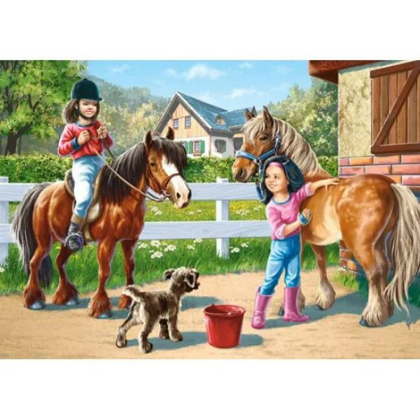 Puzzle Castorland Riding Horses, 2 in 1 (165+300 piese) foto