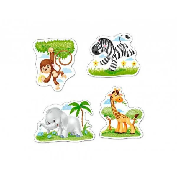 Puzzle Castorland African Animals, 4 in 1 (3+4+6+9 piese) foto