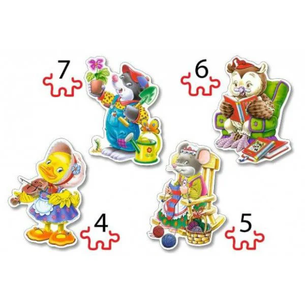 Puzzle Castorland Leisure Time, 4 in 1 (4+5+6+7 piese) foto