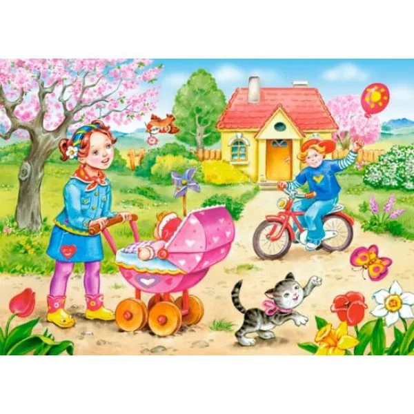 Puzzle Castorland Four Seasons, 4 in 1 (30+40+50+60 piese) foto