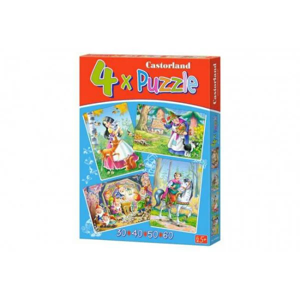 Puzzle Castorland Snow White, 4 in 1 (30+40+50+60 piese) foto