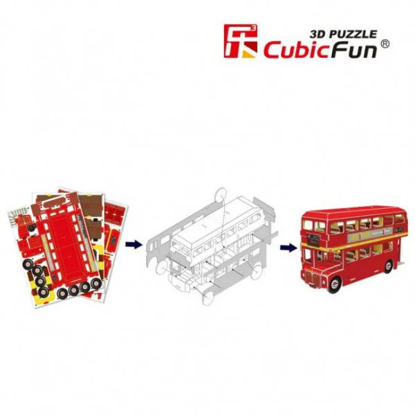 Puzzle 3D CubicFun Double Decker Bus