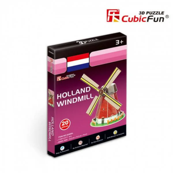 Пазл 3D CubicFun Holland Windmill