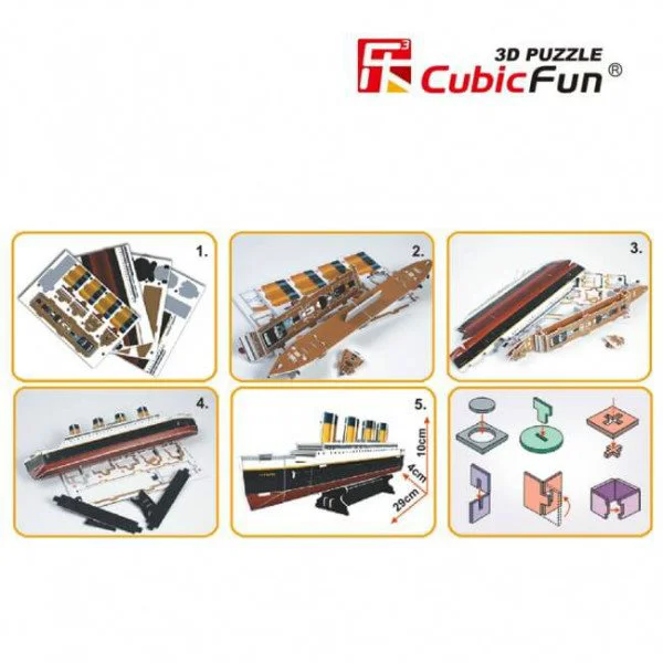 Puzzle 3D CubicFun Titanic foto