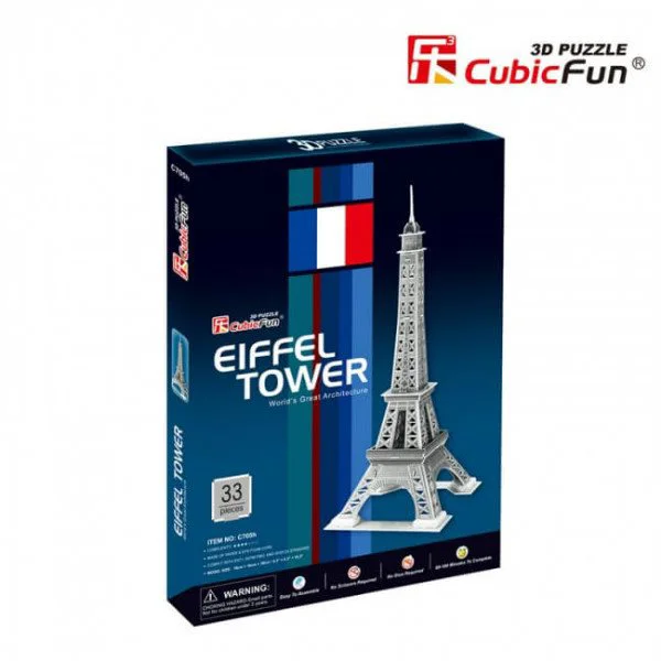 Puzzle 3D CubicFun Eiffel Tower foto
