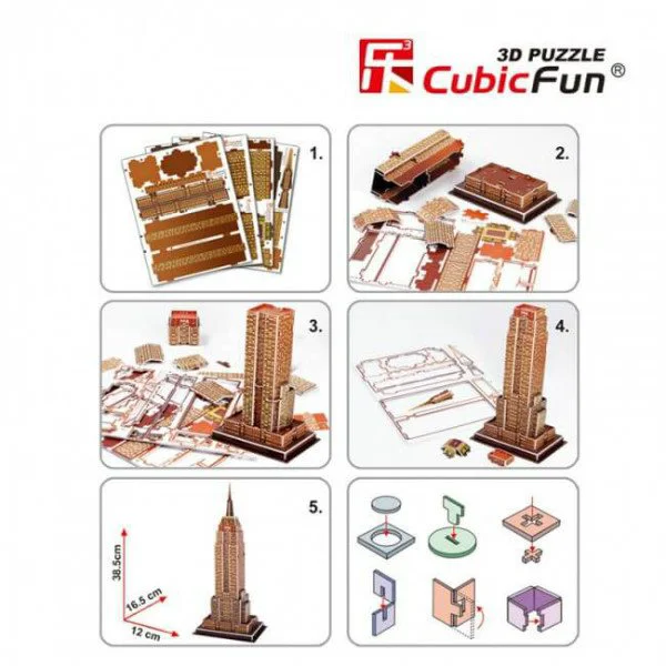 Puzzle 3D CubicFun Empire State Building foto