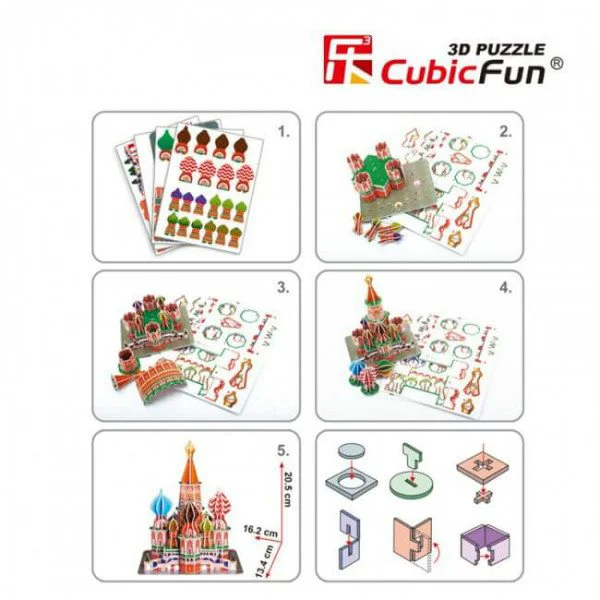 Puzzle 3D CubicFun St.Basil's Cathedral foto