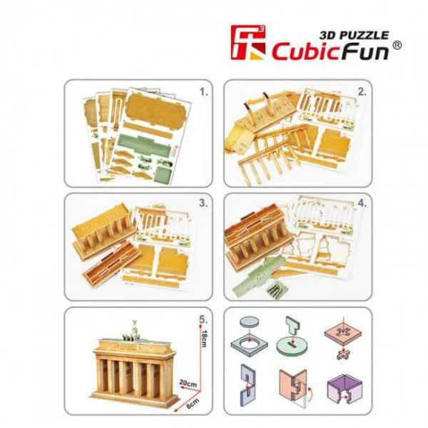 Puzzle 3D CubicFun The Brandenburg Gate foto