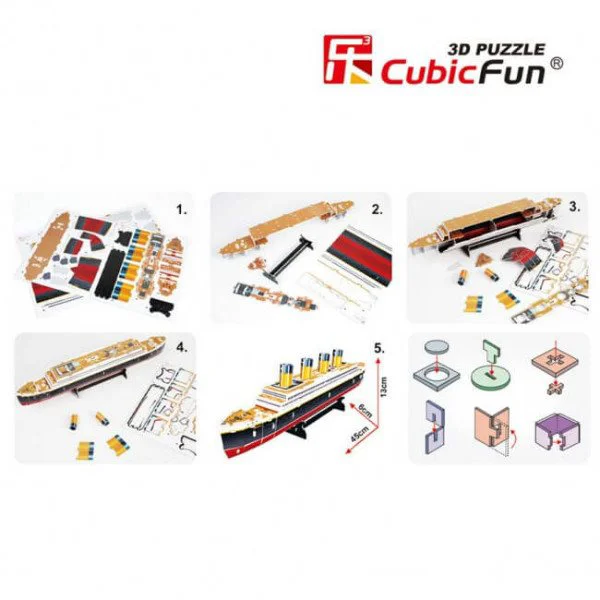 Puzzle 3D CubicFun Titanic (small) foto