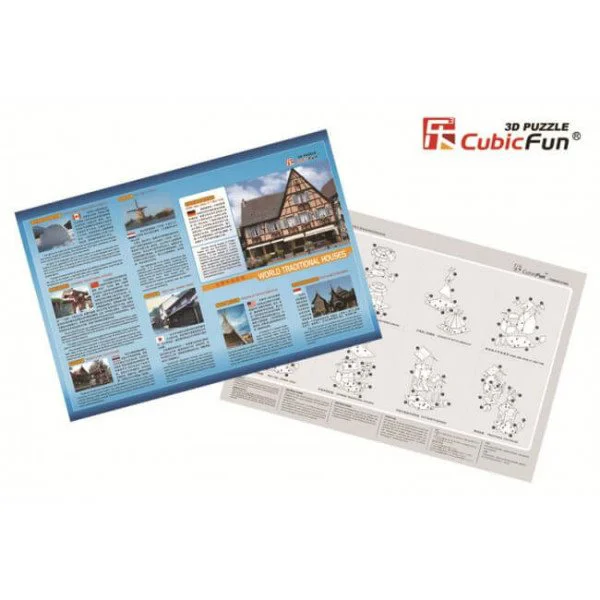 Puzzle 3D CubicFun World Traditional House foto
