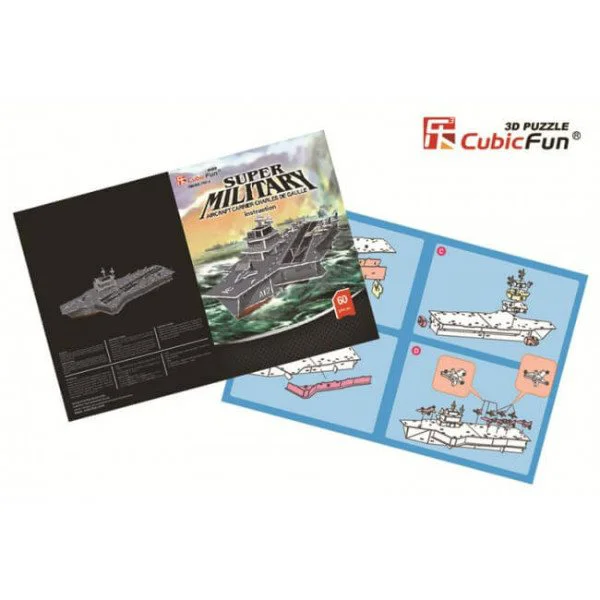 Puzzle 3D CubicFun Aircraft Carrier Charles de Gaulle foto