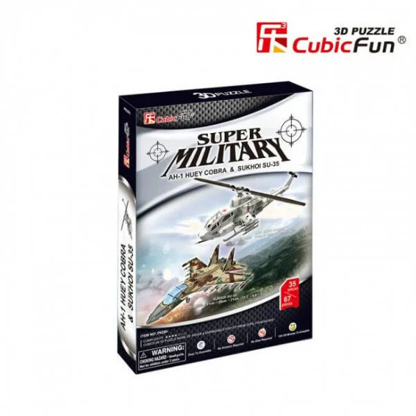 Puzzle 3D CubicFun AH-1 Huey Cobra&amp;Sukhoi Su-35 foto