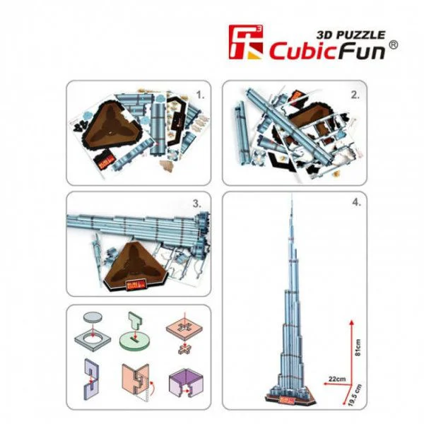Puzzle 3D CubicFun Burj Khalifa foto