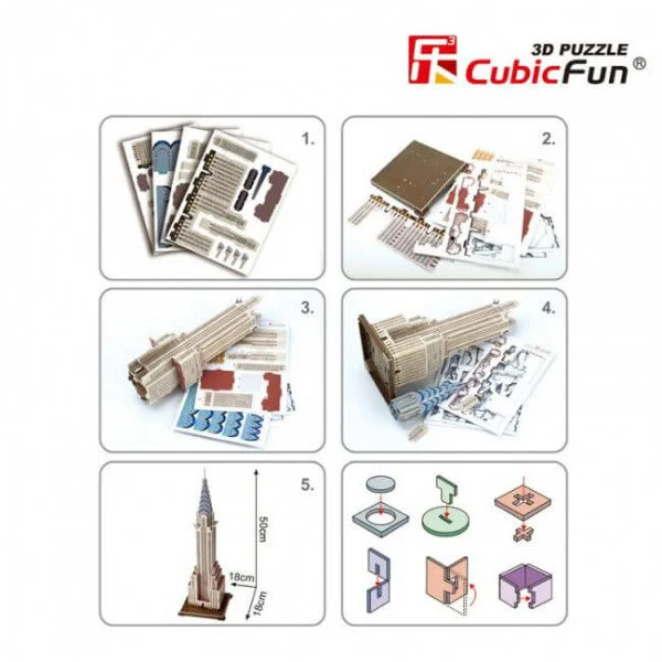 Puzzle 3D CubicFun Chrysler Building foto
