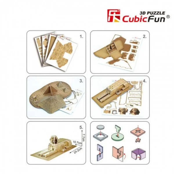 Puzzle 3D CubicFun Egyptian Pyramids foto