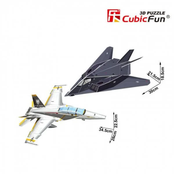 Пазл 3D CubicFun F-117 Nighthawk&amp;F/A-18 Hornet foto