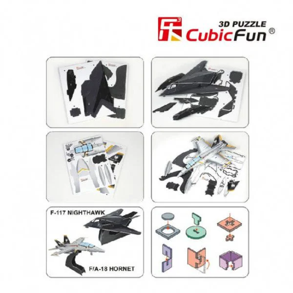 Пазл 3D CubicFun F-117 Nighthawk&amp;F/A-18 Hornet foto