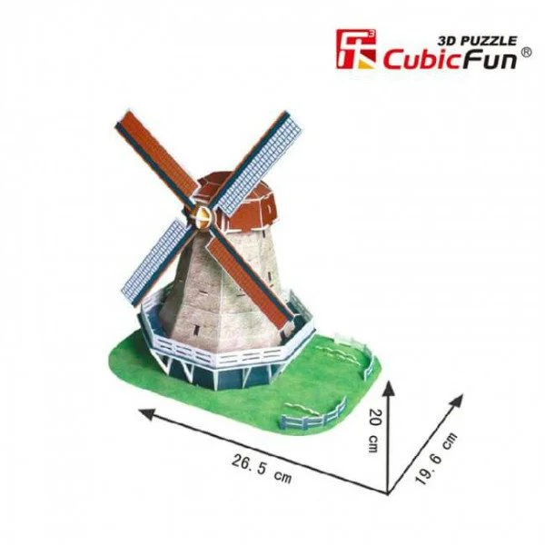 Puzzle 3D CubicFun Holland Windmill